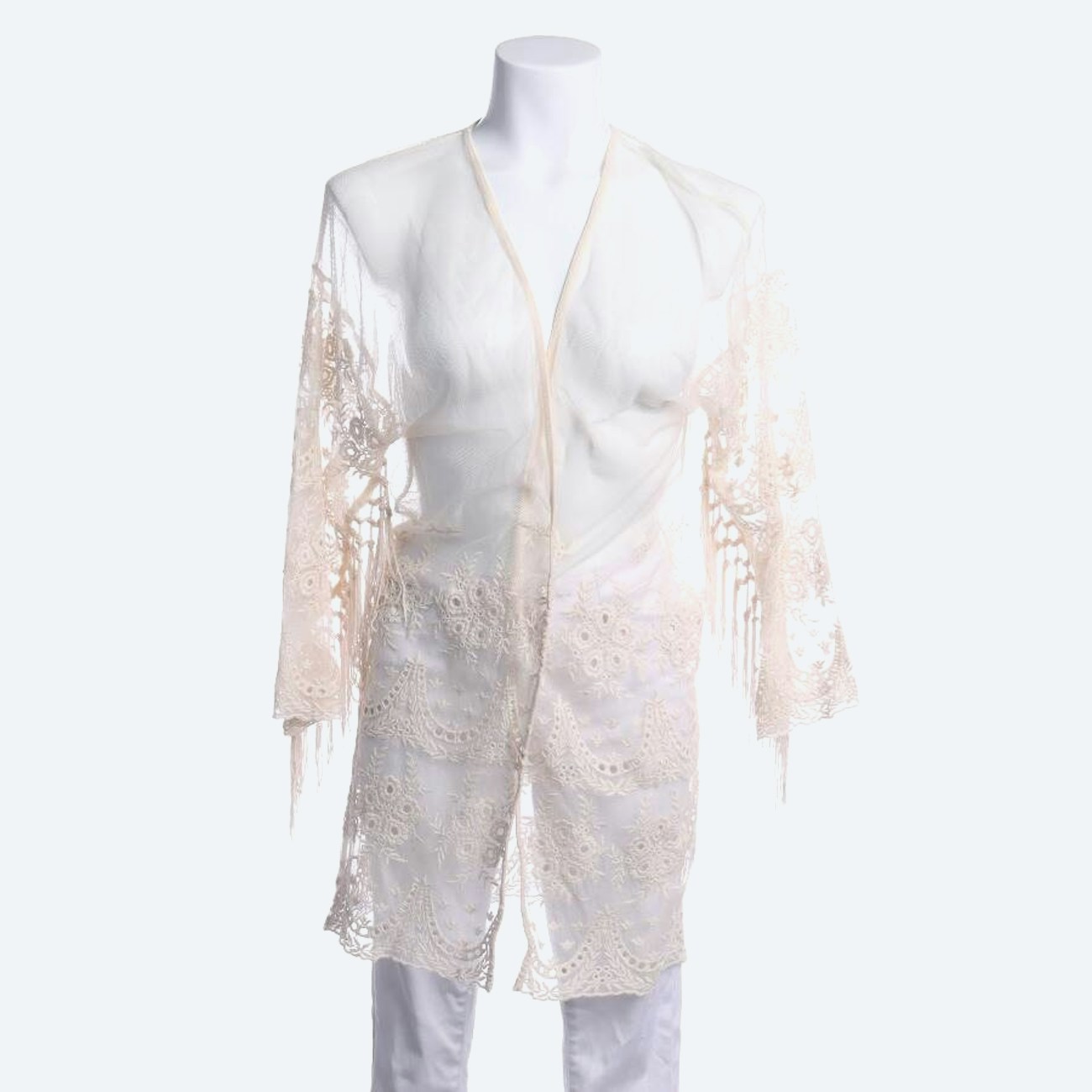 Image 1 of Summer Coat XS Beige in color White | Vite EnVogue