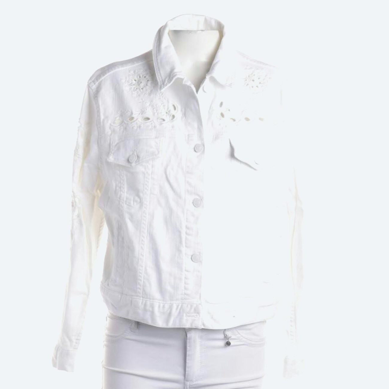Image 1 of Jeans Jacket 38 White in color White | Vite EnVogue