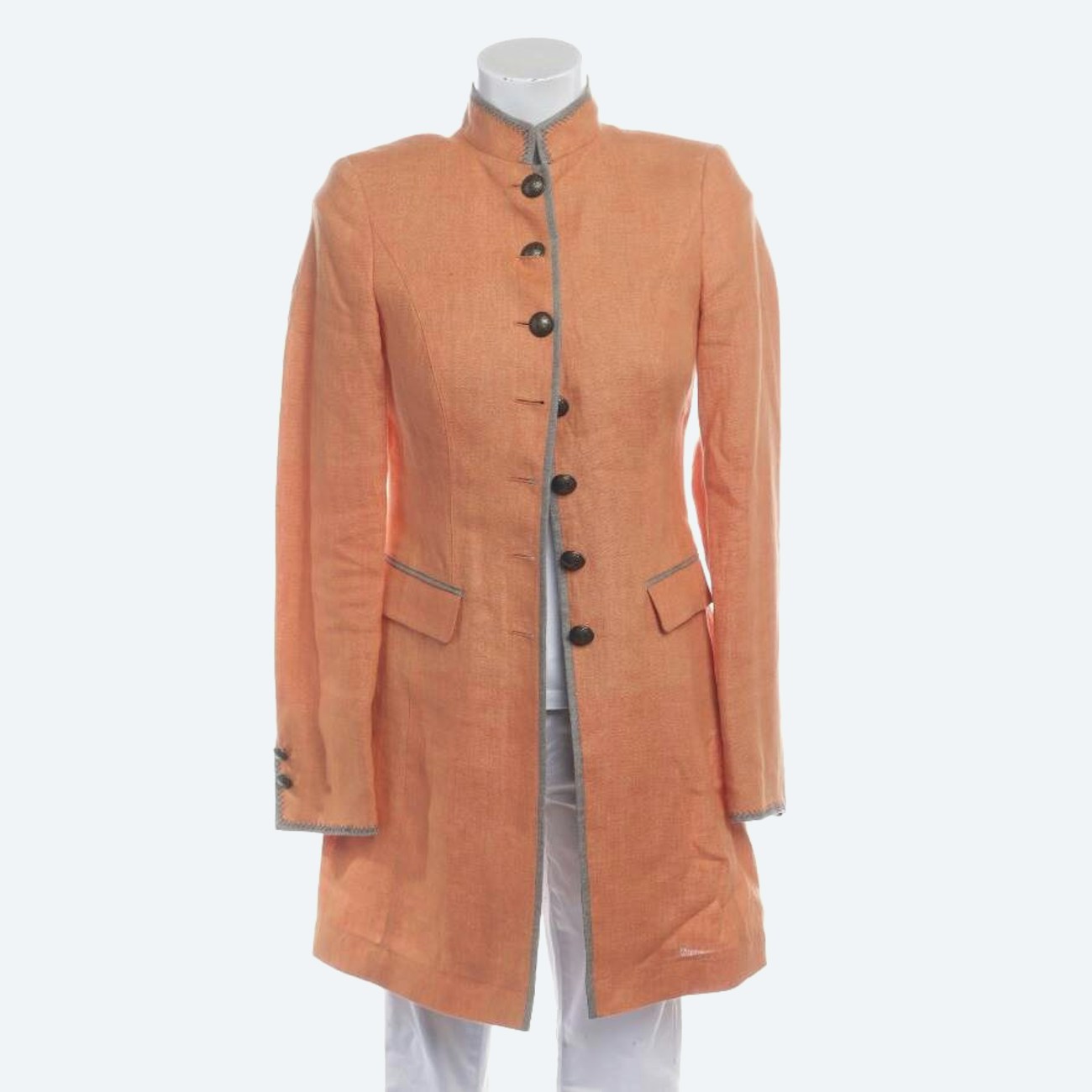 Image 1 of Linen Coat 34 Orange in color Orange | Vite EnVogue