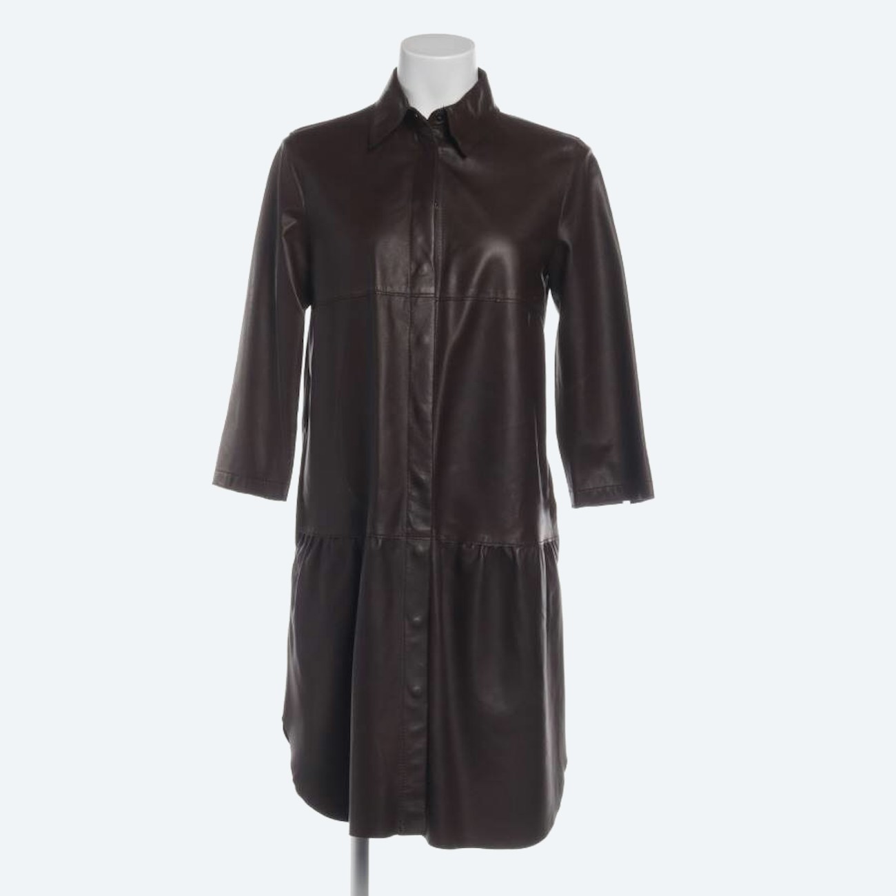Image 1 of Leather Dress 36 Dark Brown in color Brown | Vite EnVogue