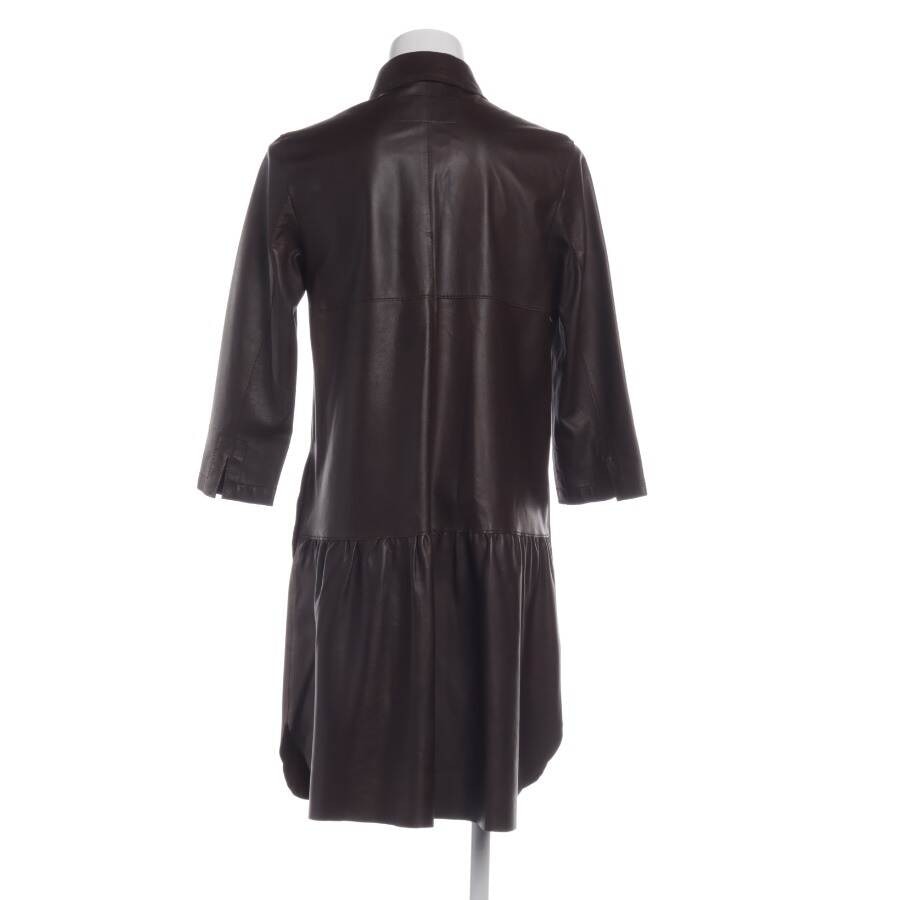 Image 2 of Leather Dress 36 Dark Brown in color Brown | Vite EnVogue