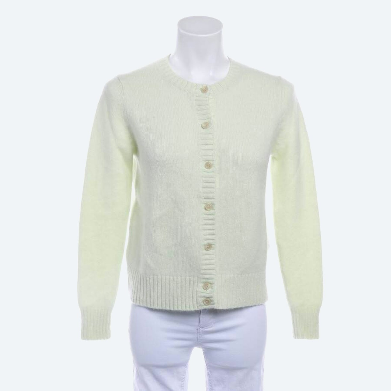 Image 1 of Cashmere Cardigan M Pastel Yellow in color Yellow | Vite EnVogue