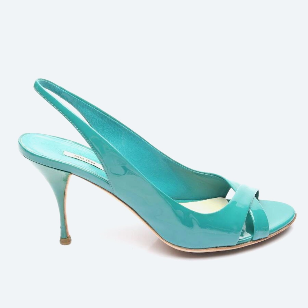 Image 1 of Heeled Sandals EUR38 Turquoise in color Blue | Vite EnVogue