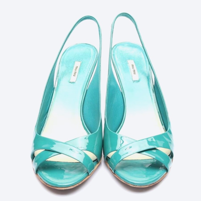 Image 2 of Heeled Sandals EUR38 Turquoise in color Blue | Vite EnVogue