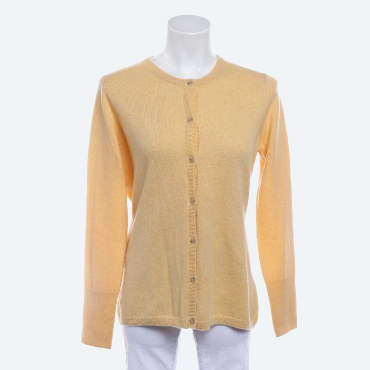 Image 1 of Cashmere Cardigan M Yellow in color Yellow | Vite EnVogue