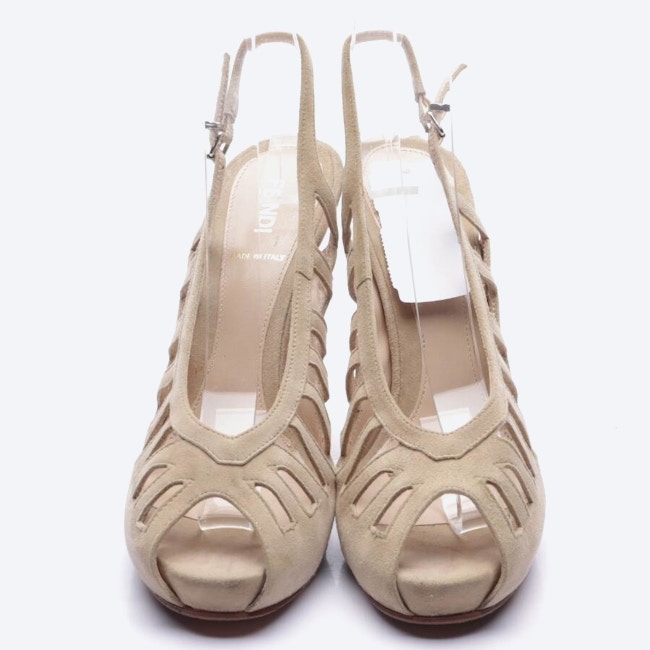 Image 2 of Heeled Sandals EUR38 Beige in color White | Vite EnVogue