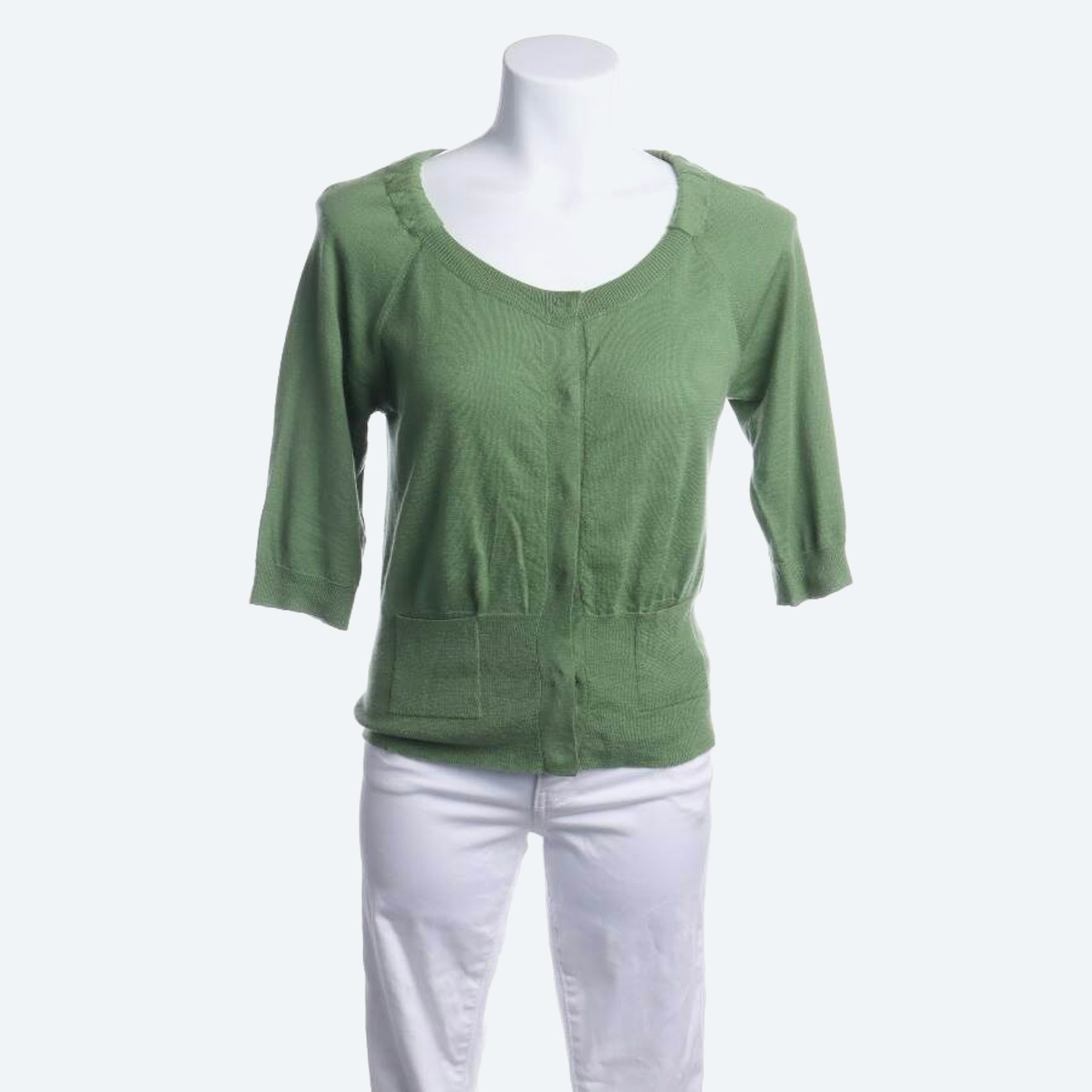 Image 1 of Cashmere Cardigan 36 Green in color Green | Vite EnVogue
