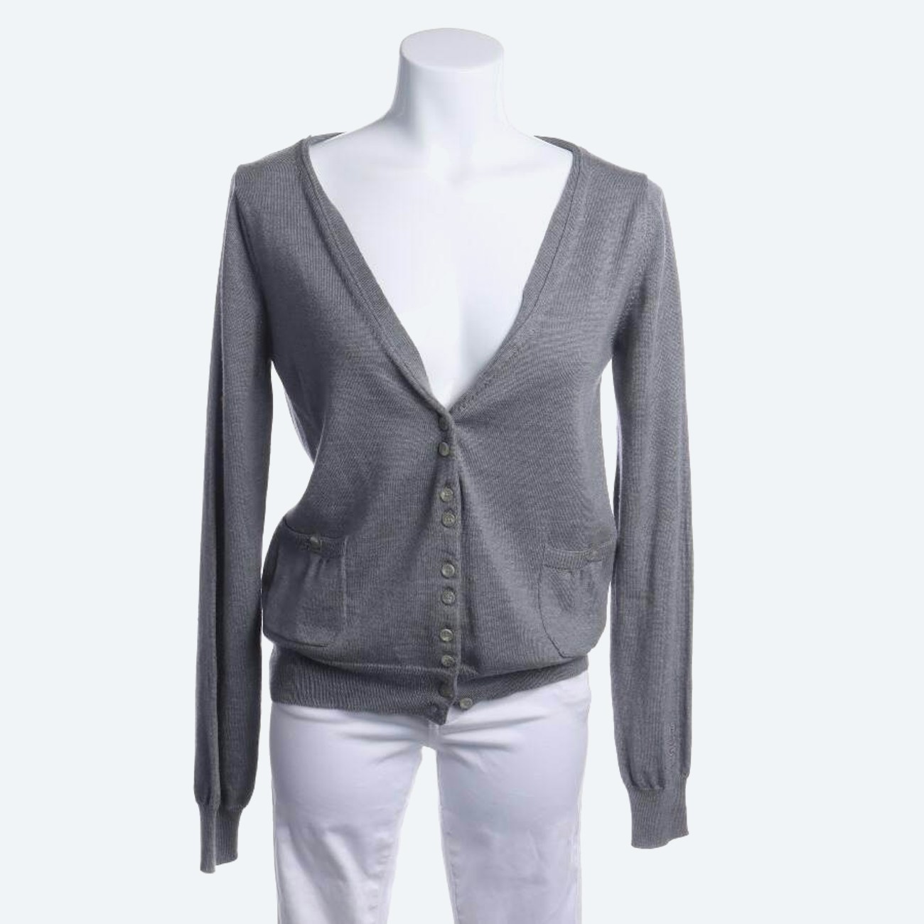 Image 1 of Wool Cardigan M Gray in color Gray | Vite EnVogue