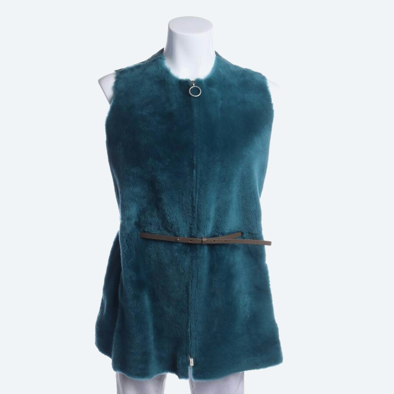 Image 1 of Fur Vest 38 Turquoise in color Blue | Vite EnVogue