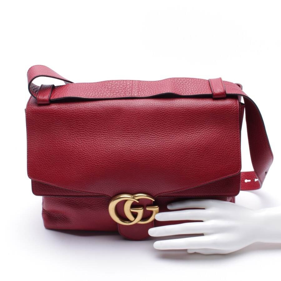 Image 4 of GG Marmont Shoulder Bag Red in color Red | Vite EnVogue