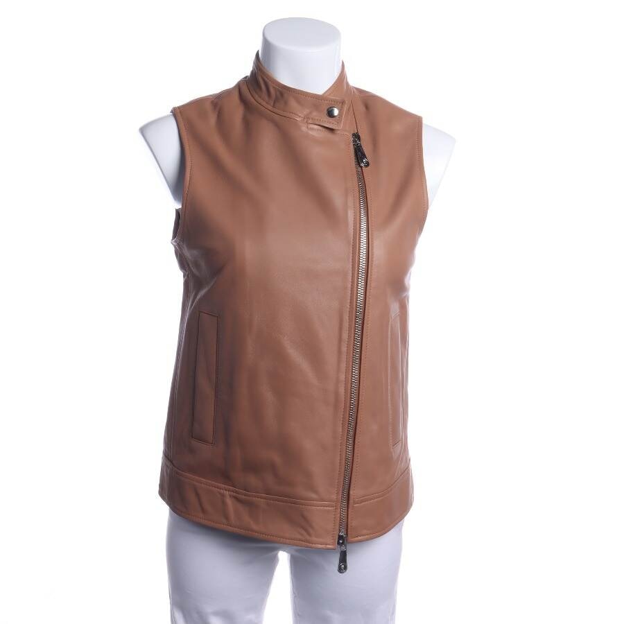 Image 1 of Leather Vest 34 Brown in color Brown | Vite EnVogue