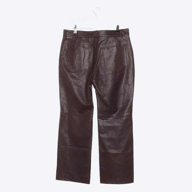 Image 2 of Leather Pants 40 Brown in color Brown | Vite EnVogue