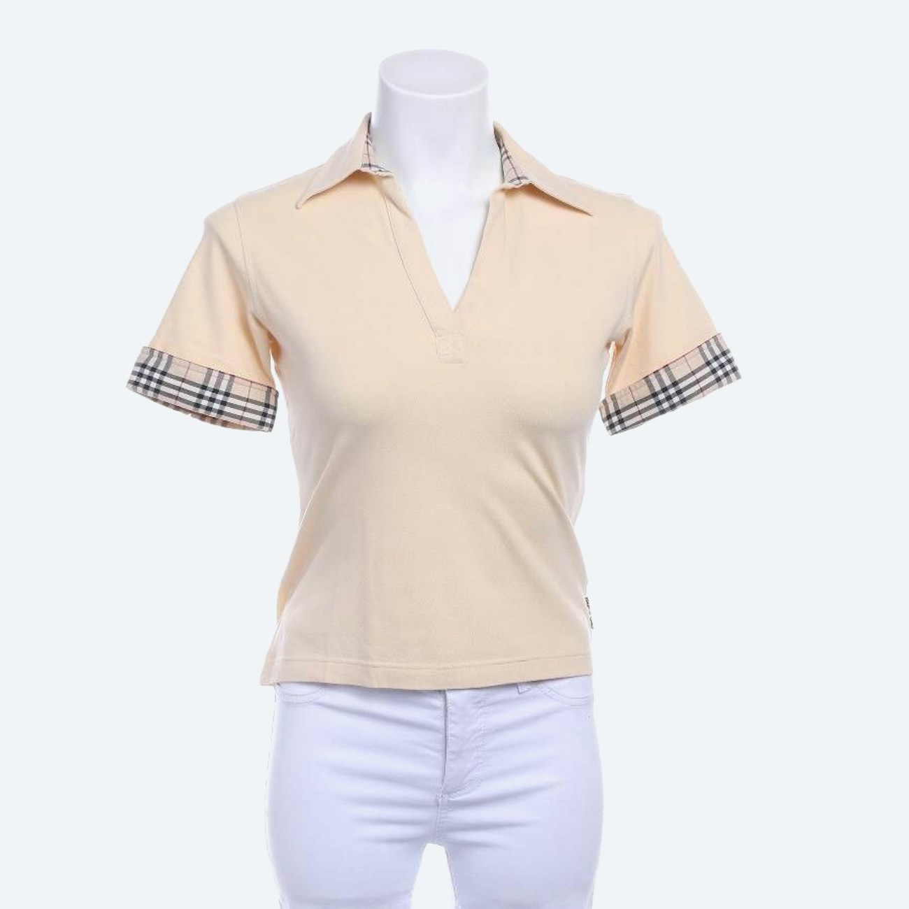 Image 1 of Polo Shirt S Beige in color White | Vite EnVogue