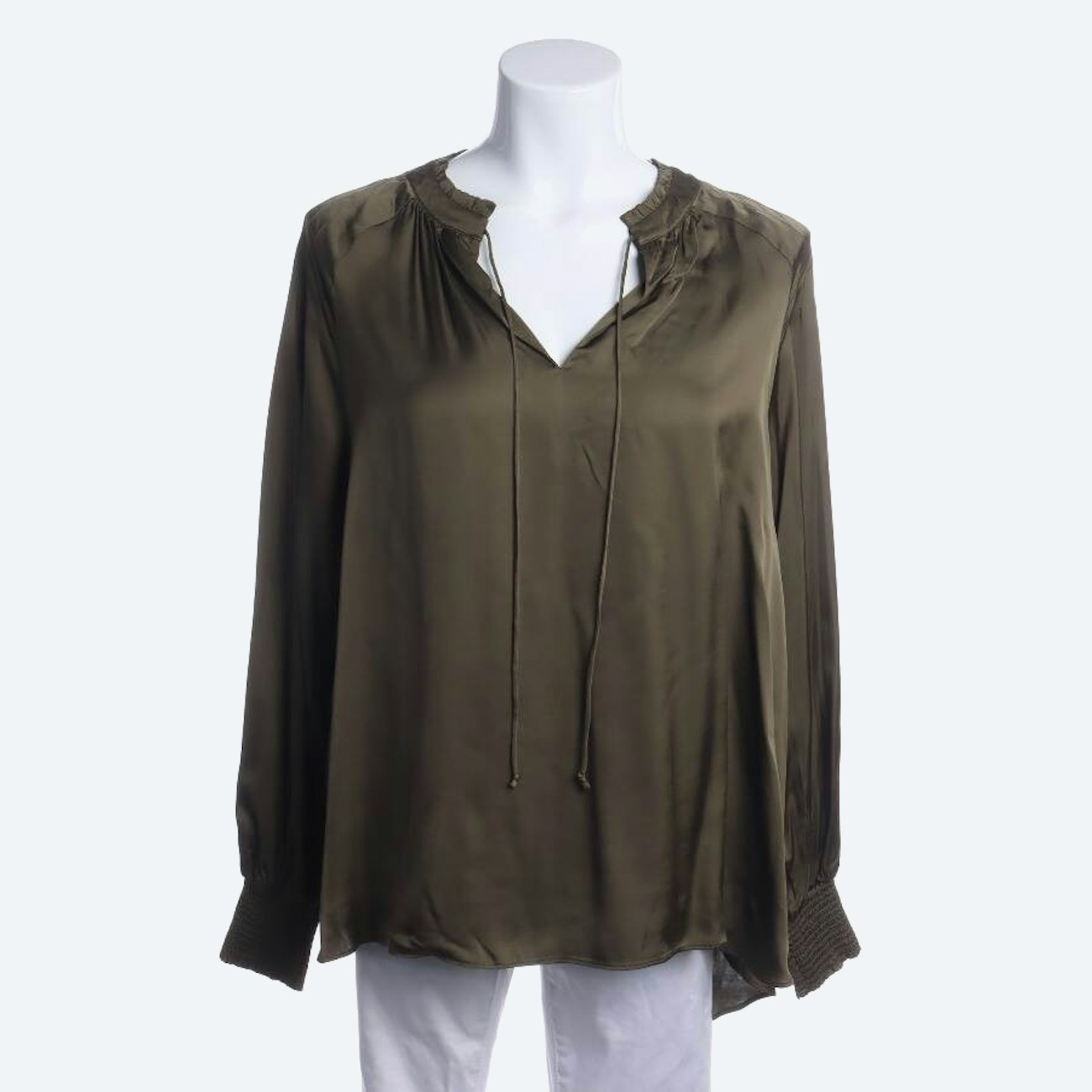 Image 1 of Shirt Blouse 36 Olive Green in color Green | Vite EnVogue