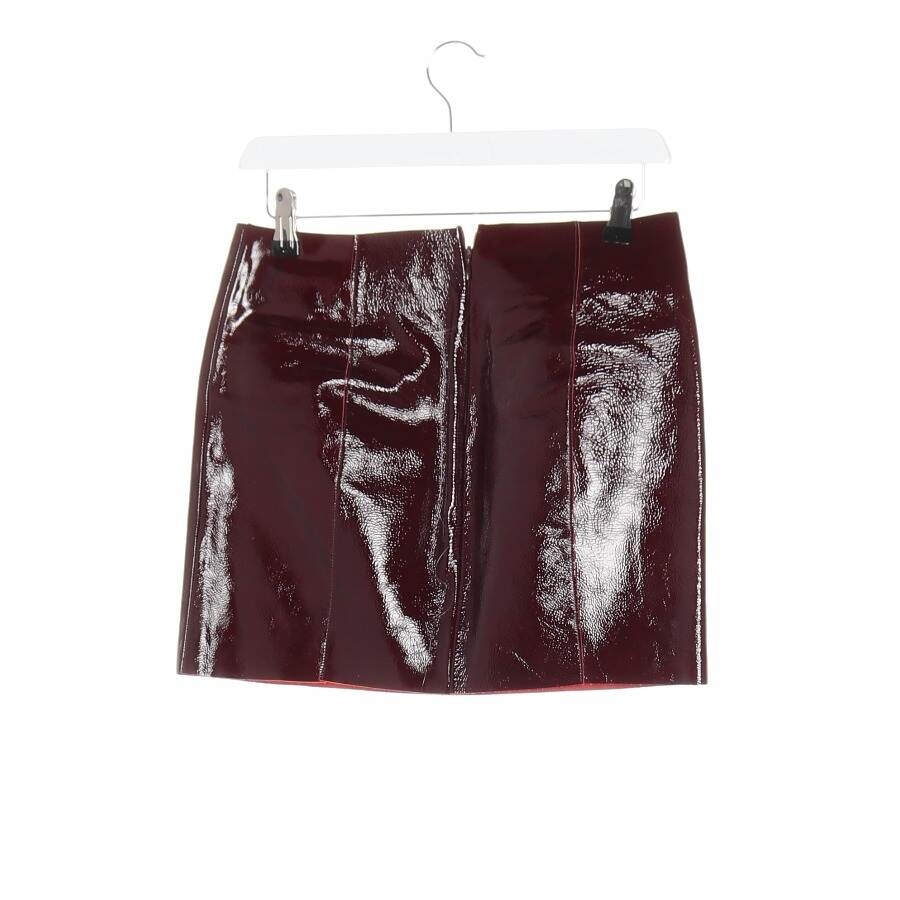 Image 2 of Leather Skirt S Bordeaux in color Red | Vite EnVogue