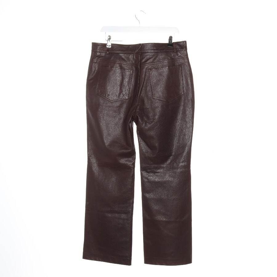 Image 2 of Leather Pants 44 Brown in color Brown | Vite EnVogue