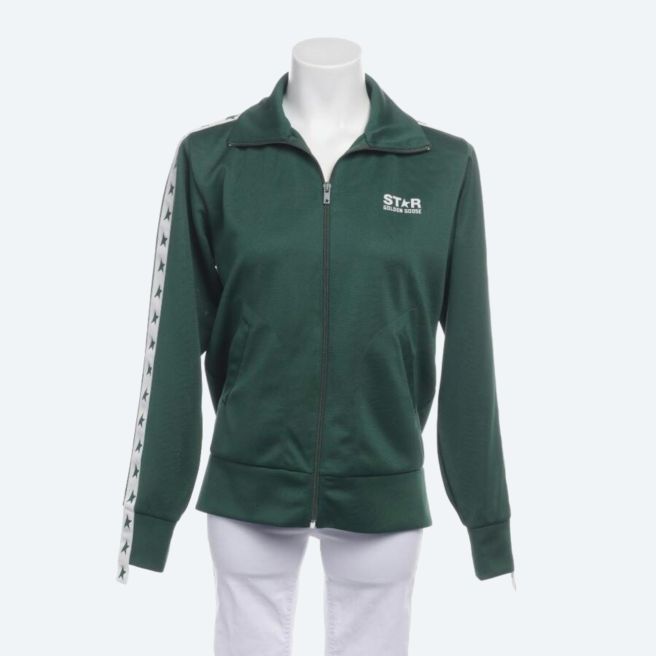 Image 1 of Sweat Jacket S Green in color Green | Vite EnVogue