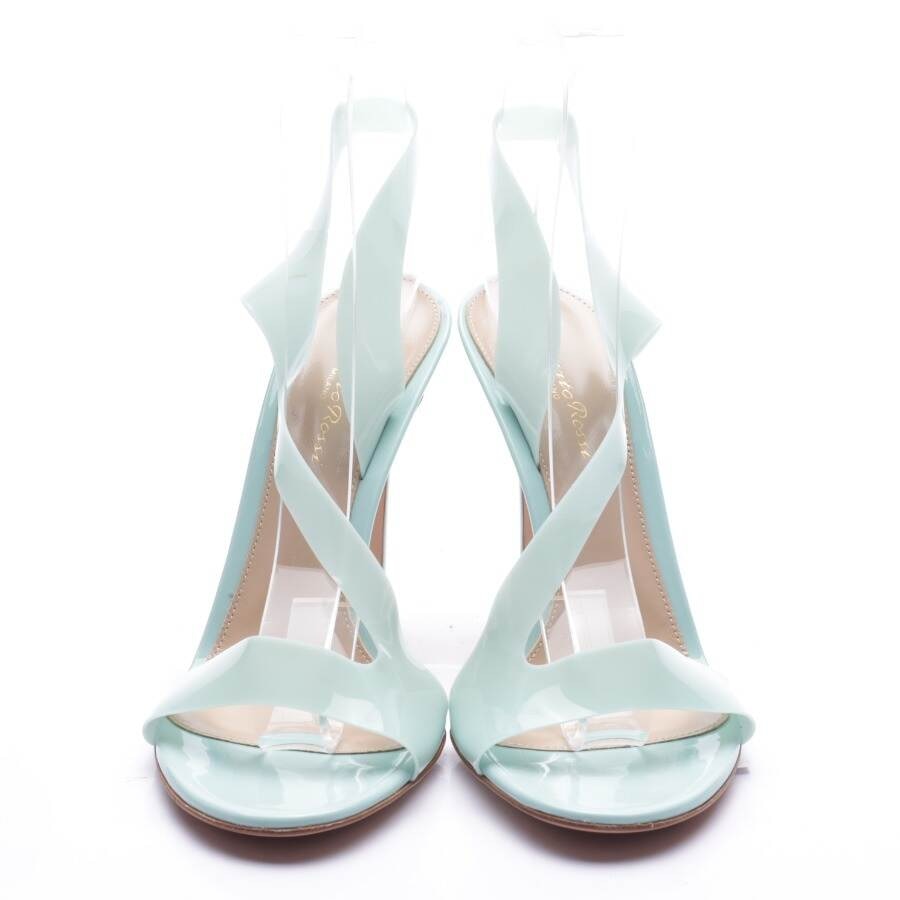 Image 2 of Heeled Sandals EUR 38.5 Light Blue in color Blue | Vite EnVogue