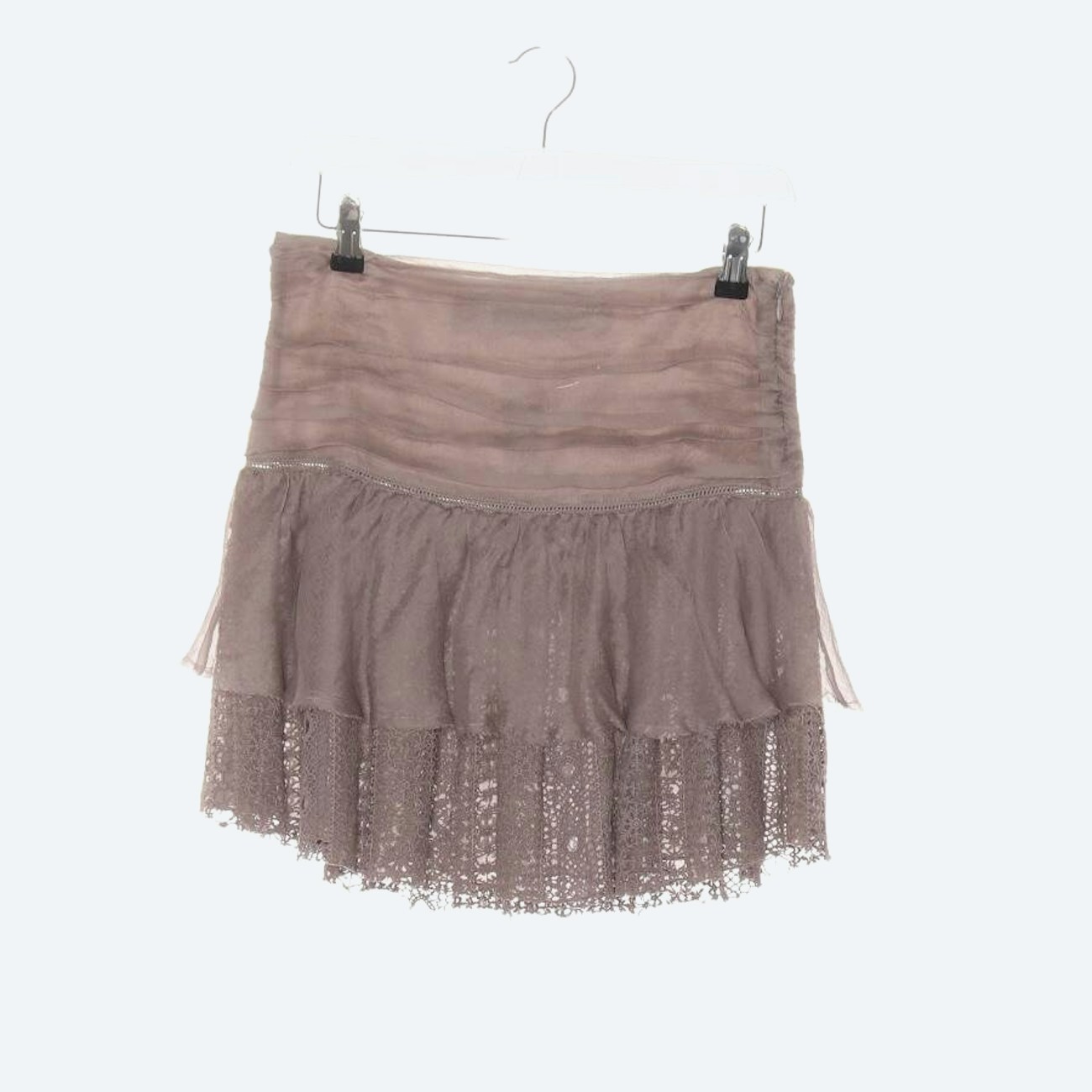 Image 1 of Silk Skirt 34 Dark Brown in color Brown | Vite EnVogue