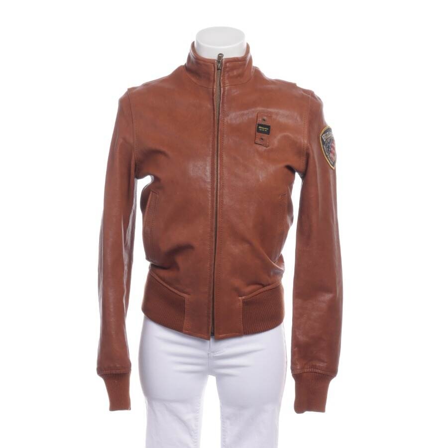 Image 1 of LeatherJacket M Light Brown in color Brown | Vite EnVogue