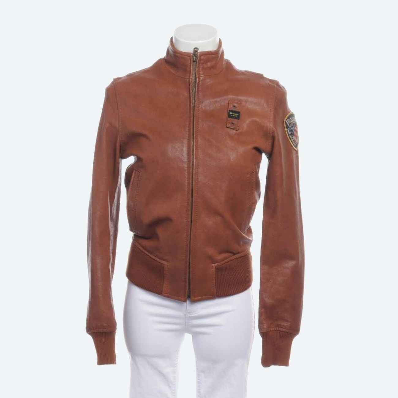 Image 1 of LeatherJacket M Light Brown in color Brown | Vite EnVogue