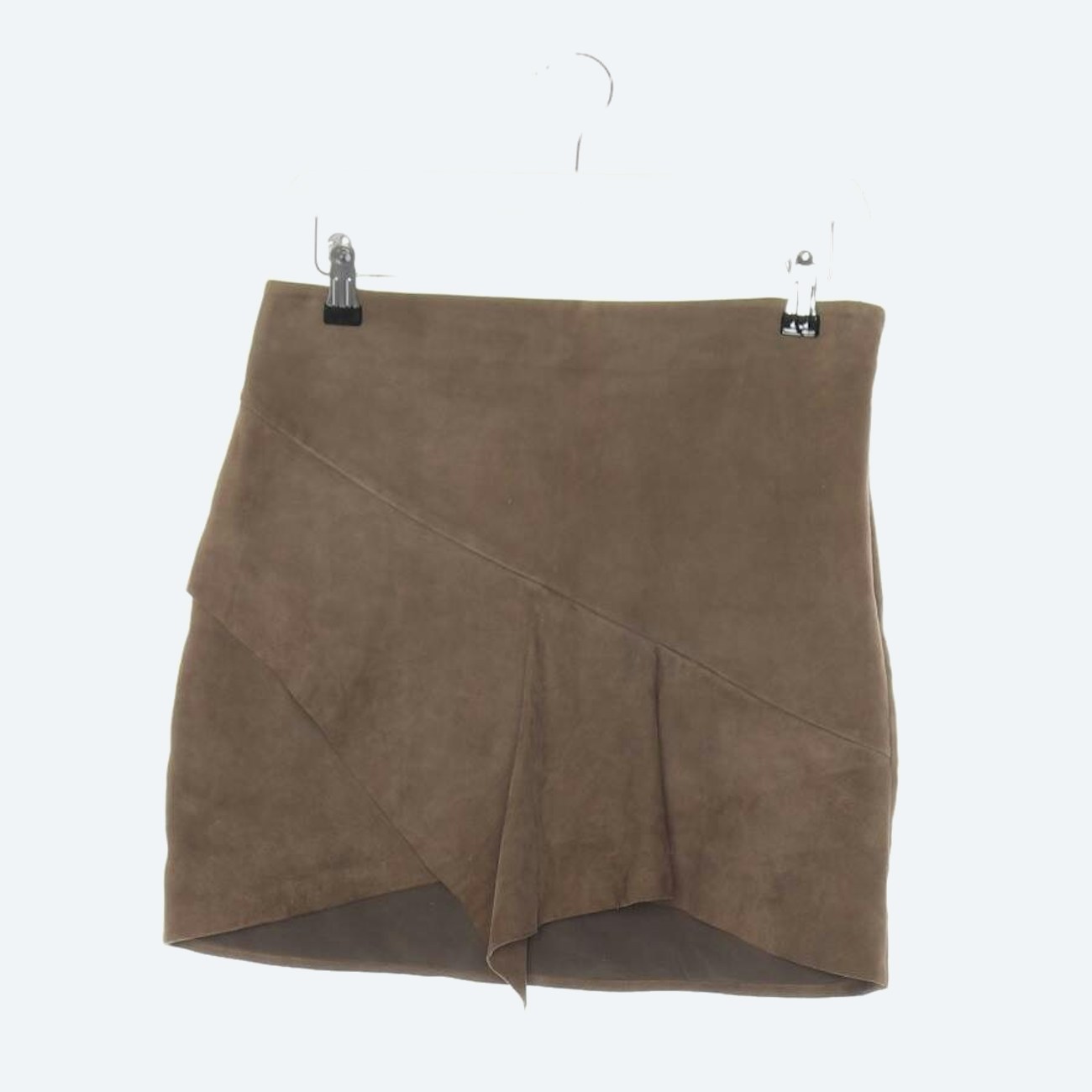 Image 1 of Leather Skirt 34 Olive Green in color Green | Vite EnVogue