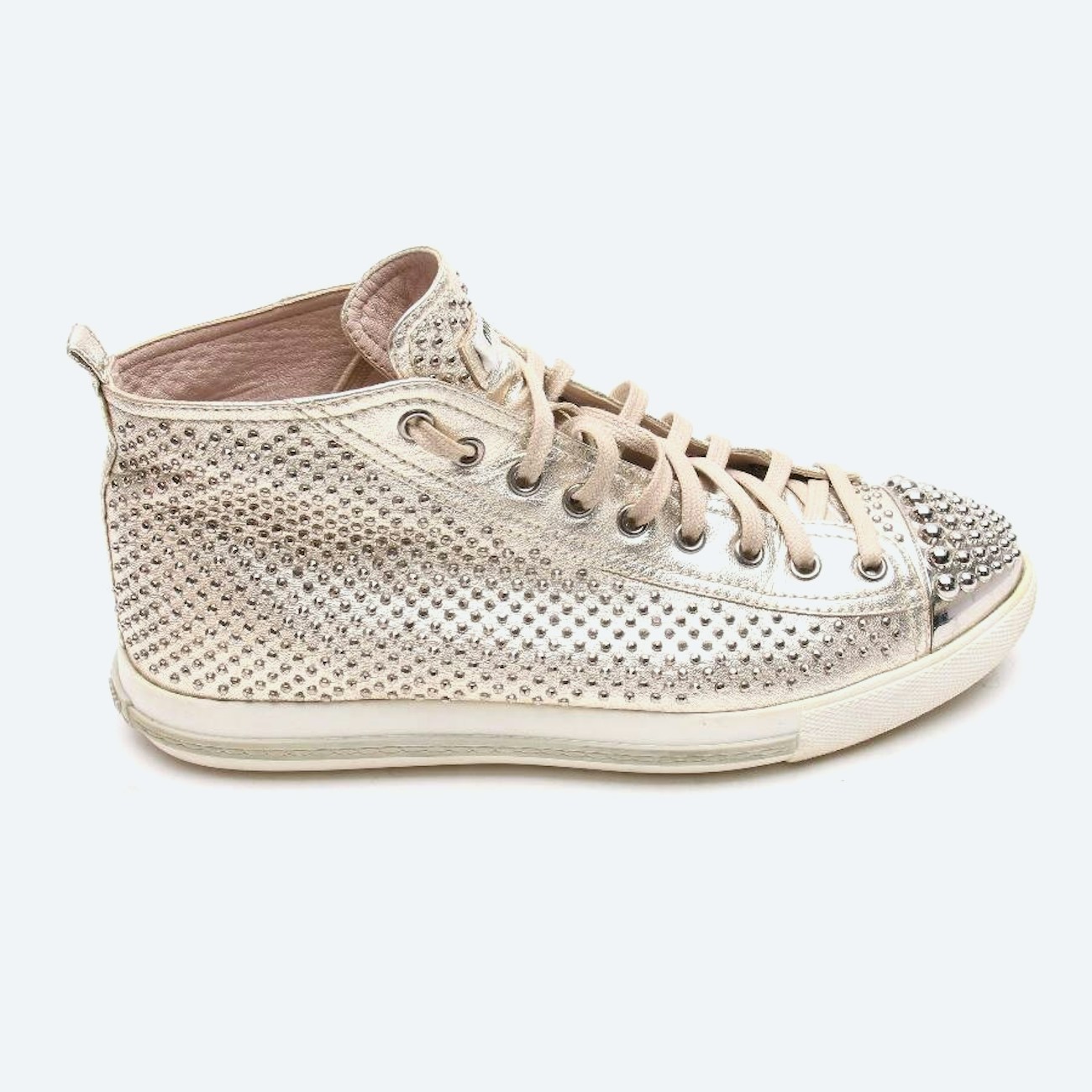 Image 1 of High-Top Sneakers EUR 40.5 Gold in color Metallic | Vite EnVogue