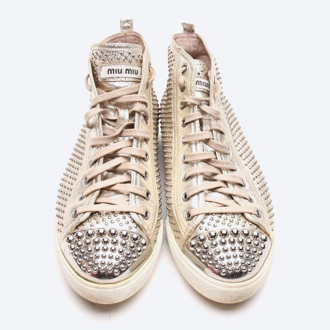 Image 2 of High-Top Sneakers EUR 40.5 Gold in color Metallic | Vite EnVogue