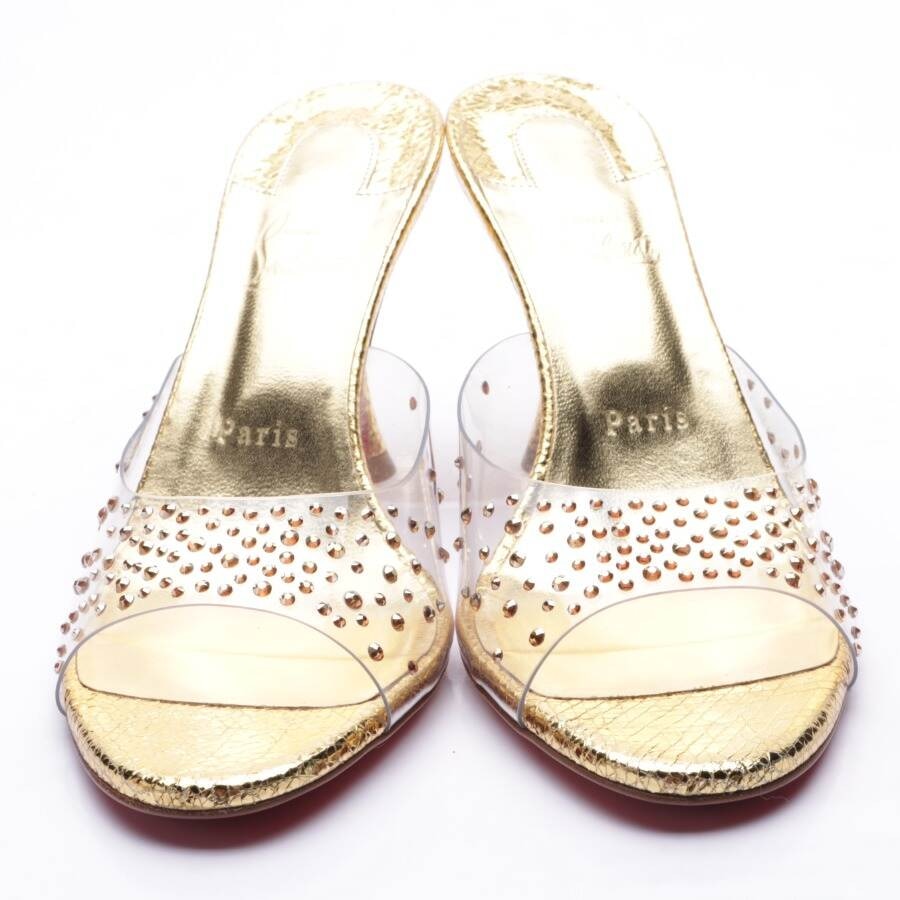 Image 2 of Heeled Sandals EUR 39.5 Gold in color Metallic | Vite EnVogue