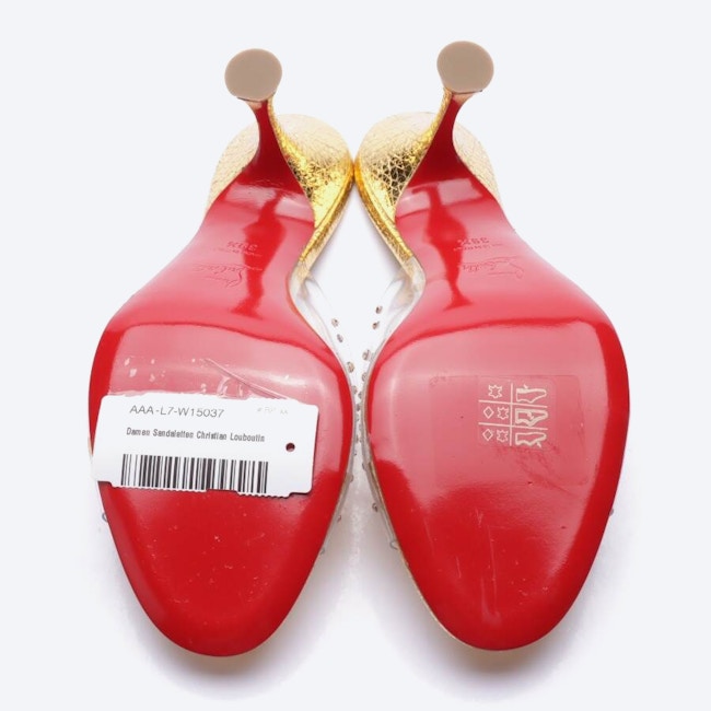 Image 4 of Heeled Sandals EUR 39.5 Gold in color Metallic | Vite EnVogue