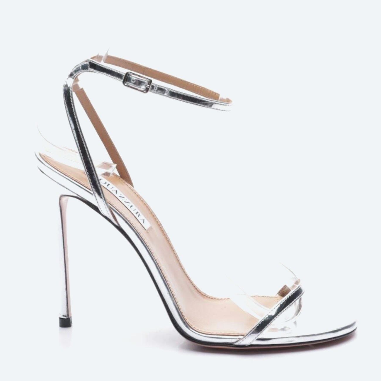 Image 1 of Heeled Sandals EUR 39 Silver in color Metallic | Vite EnVogue