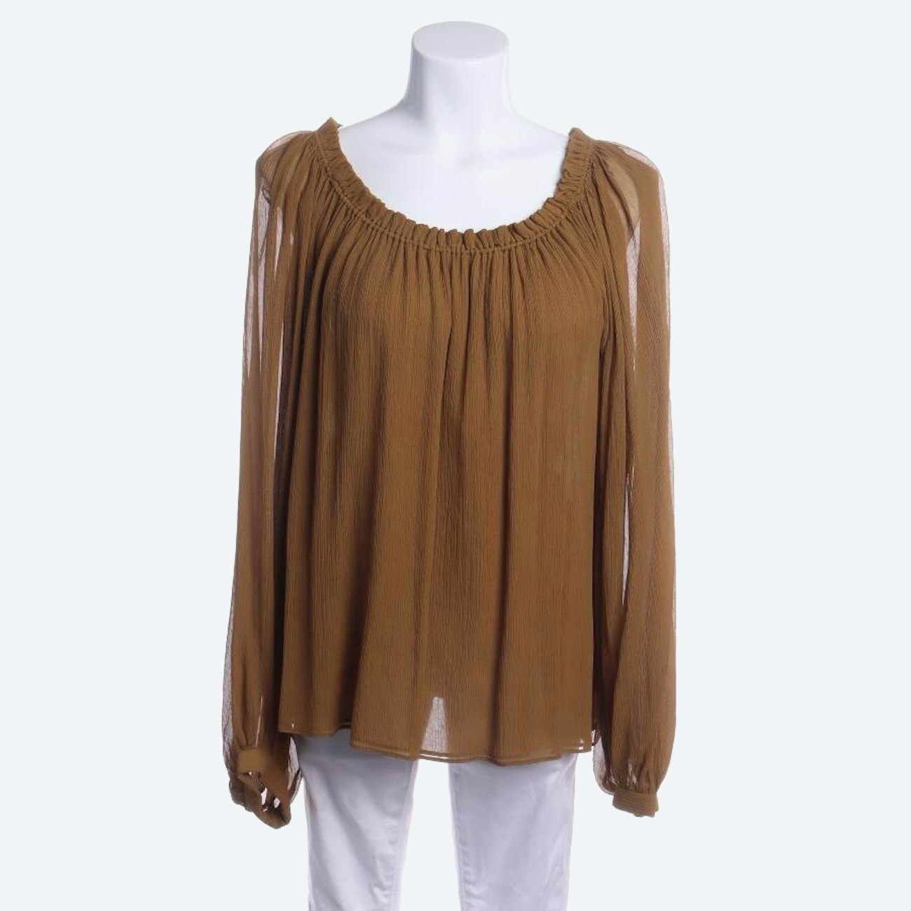 Image 1 of Silk Blouse 42 Brown in color Brown | Vite EnVogue