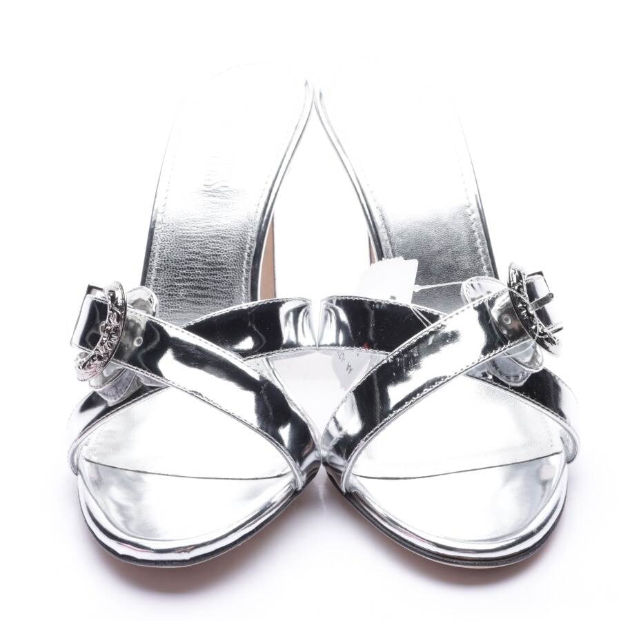 Image 2 of Heeled Sandals EUR 39.5 Silver in color Metallic | Vite EnVogue