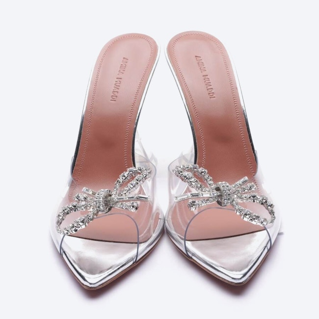 Image 2 of Heeled Sandals EUR 39.5 Silver in color Metallic | Vite EnVogue