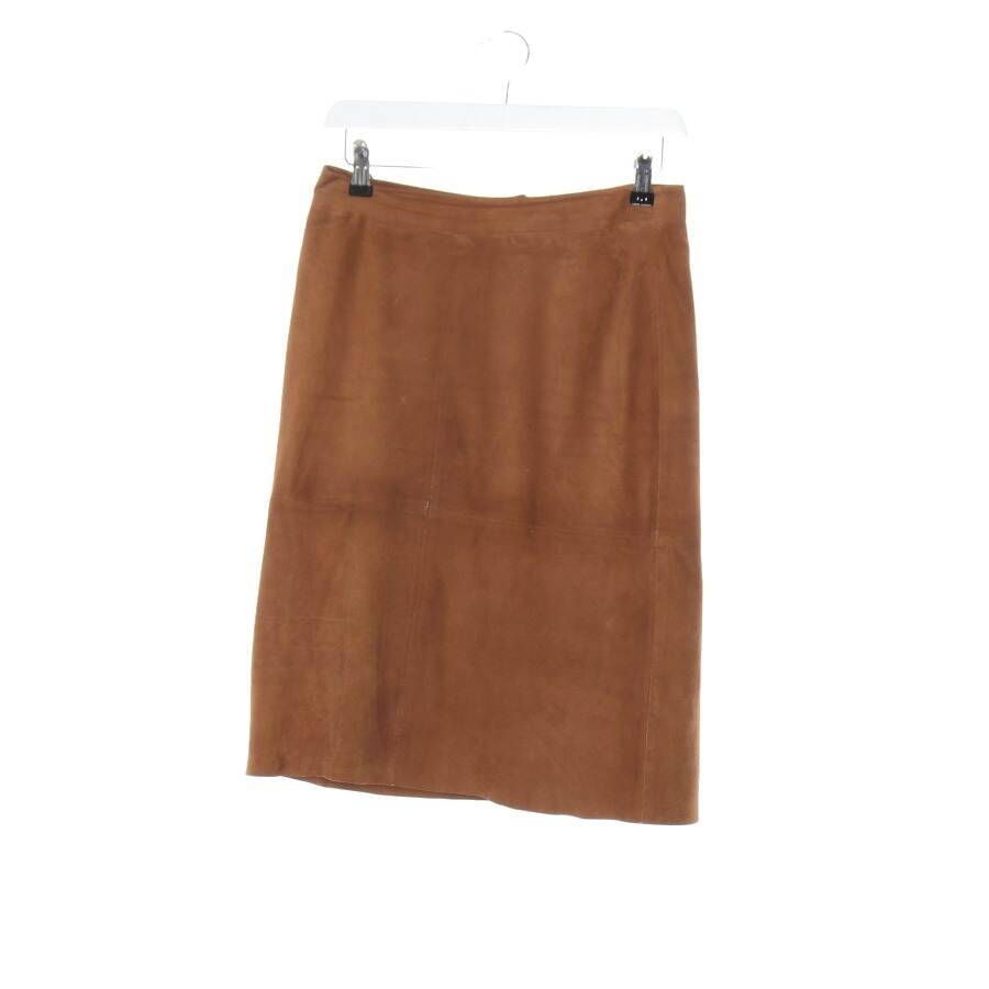 Image 1 of Leather Skirt W28 Light Brown in color Brown | Vite EnVogue