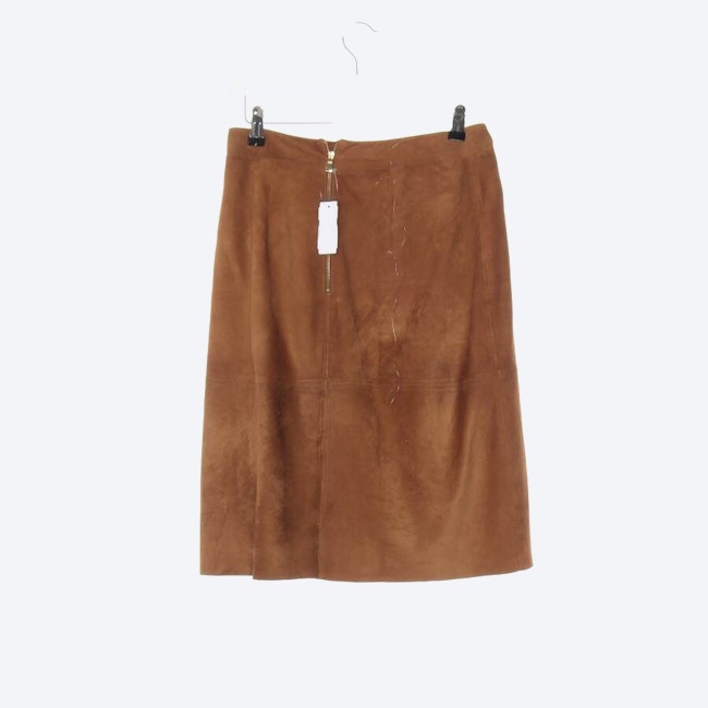 Image 2 of Leather Skirt W28 Light Brown in color Brown | Vite EnVogue