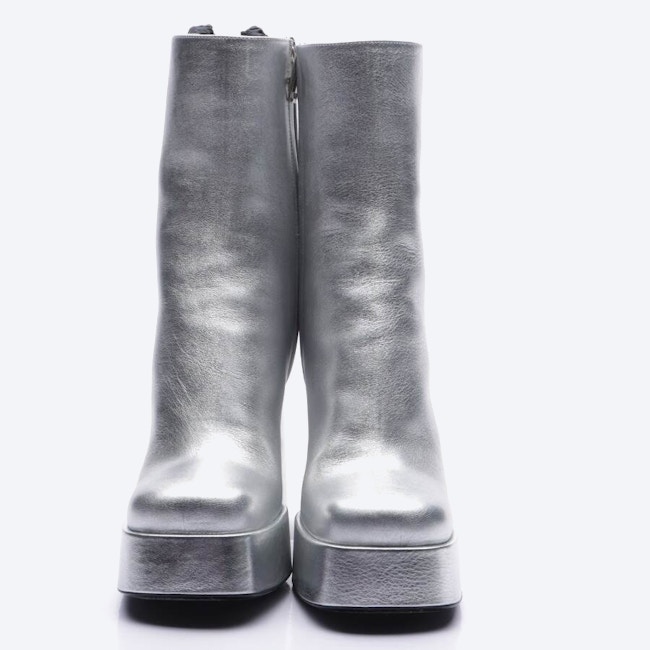 Image 2 of Ankle Boots EUR 39.5 Silver in color Metallic | Vite EnVogue