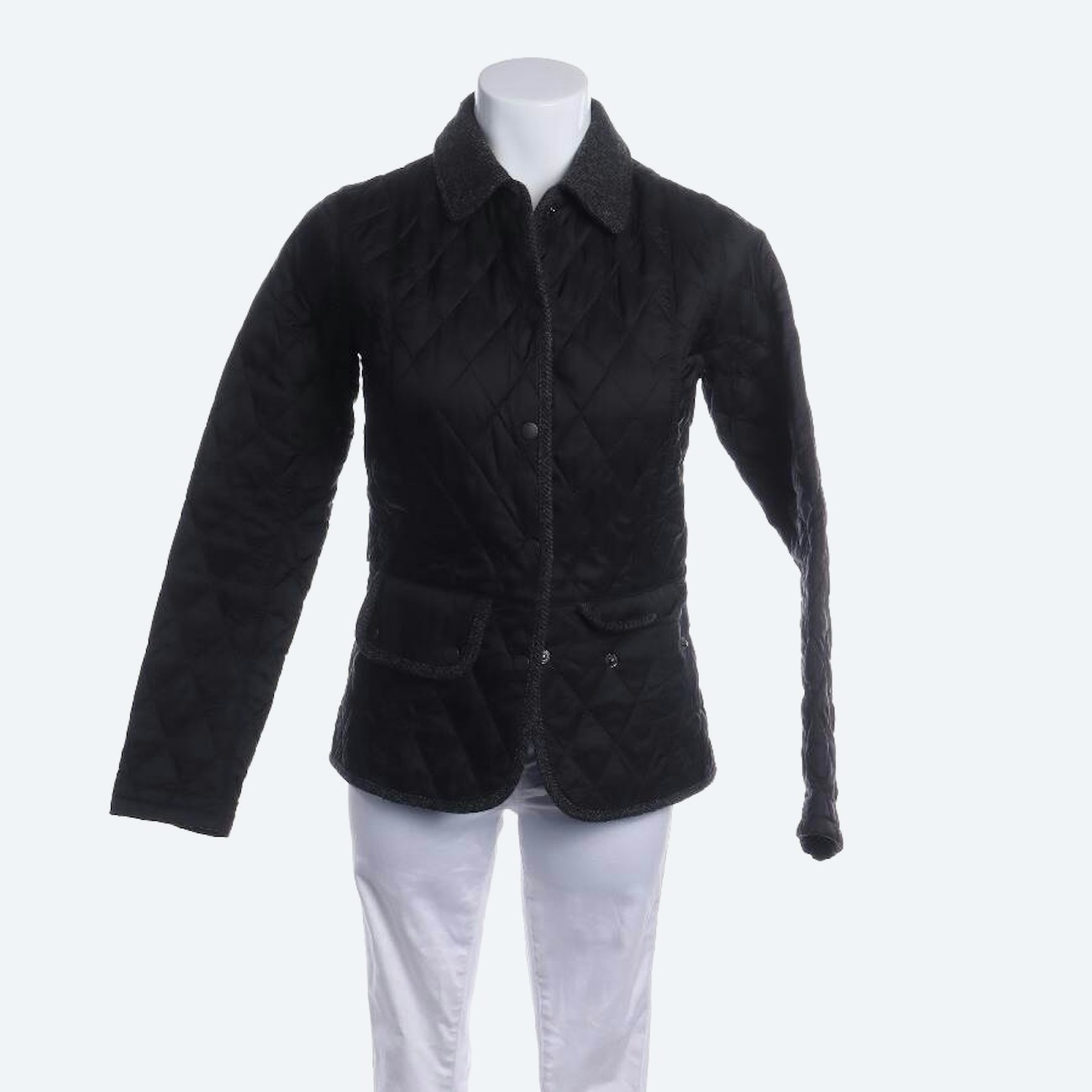 Image 1 of Quilted Jacket 36 Black in color Black | Vite EnVogue