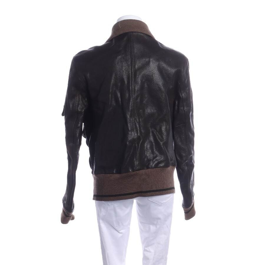 Image 2 of LeatherJacket M Dark Brown in color Brown | Vite EnVogue