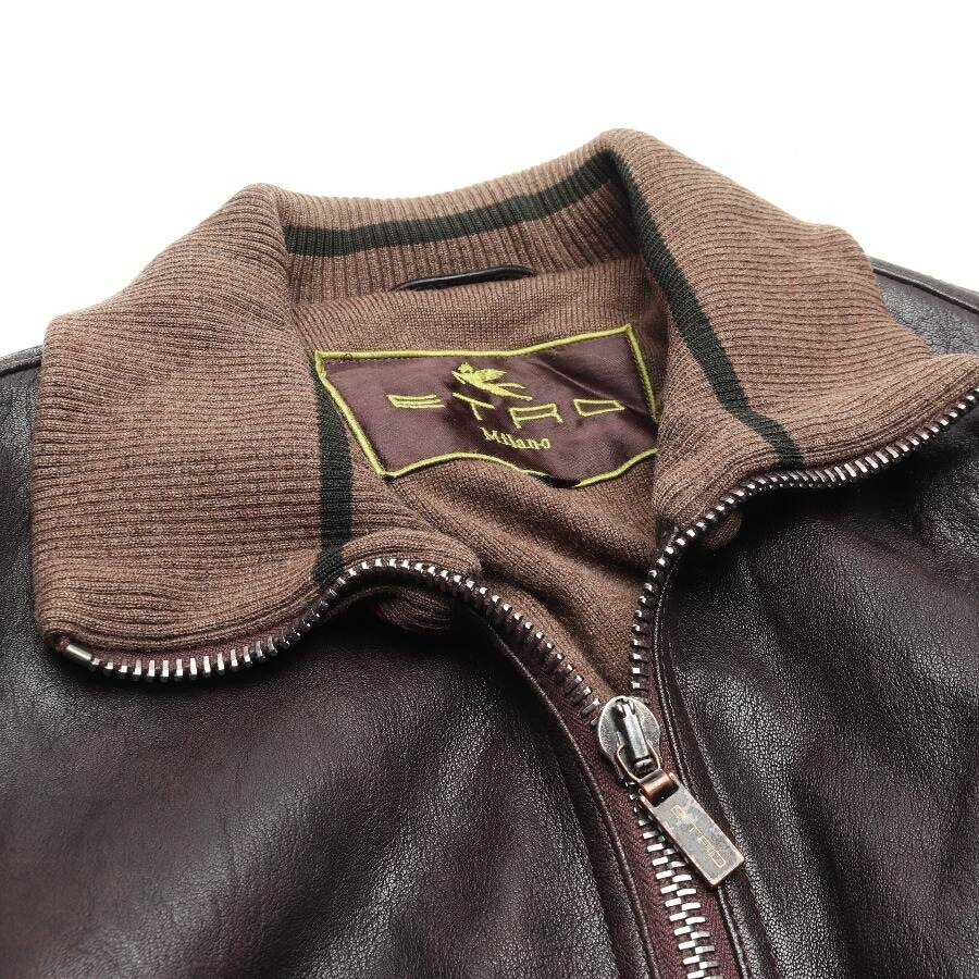 Image 3 of LeatherJacket M Dark Brown in color Brown | Vite EnVogue
