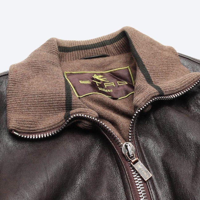 Image 3 of LeatherJacket M Dark Brown in color Brown | Vite EnVogue