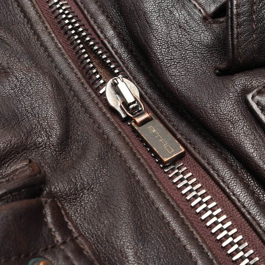 Image 4 of LeatherJacket M Dark Brown in color Brown | Vite EnVogue