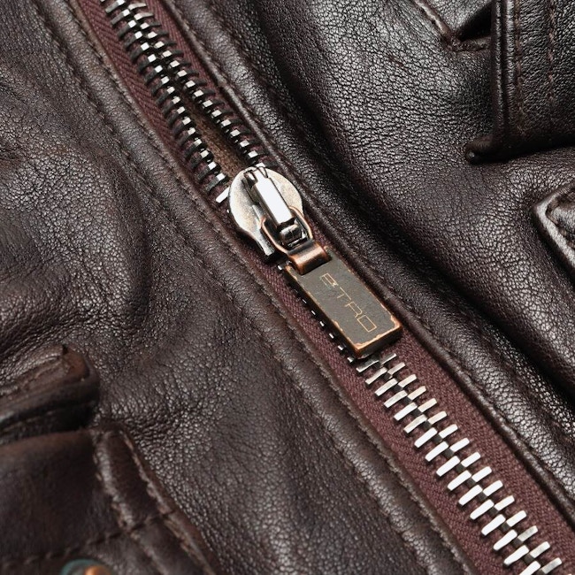 Image 4 of LeatherJacket M Dark Brown in color Brown | Vite EnVogue