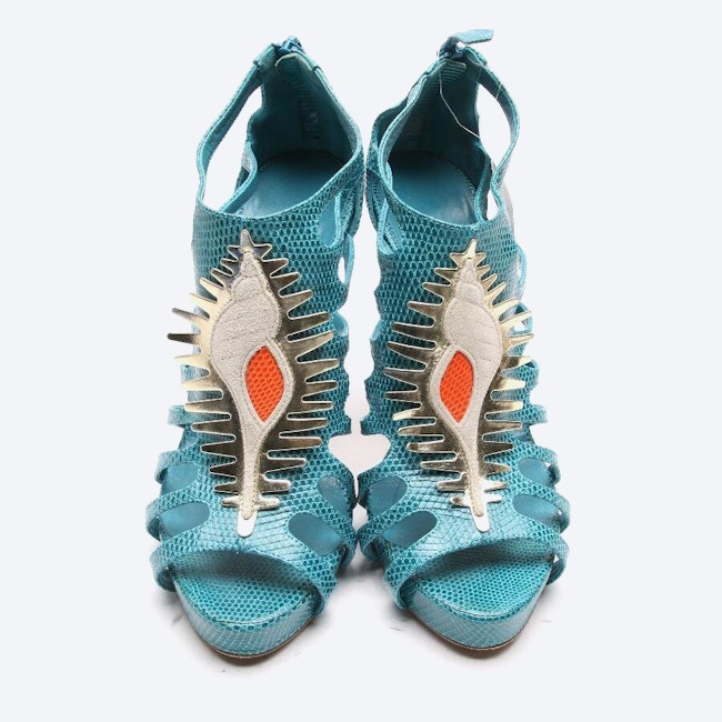 Image 2 of Heeled Sandals EUR 40 Turquoise in color Blue | Vite EnVogue