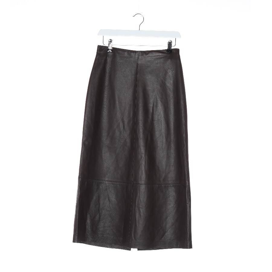 Image 1 of Leather Skirt 32 Dark Brown in color Brown | Vite EnVogue