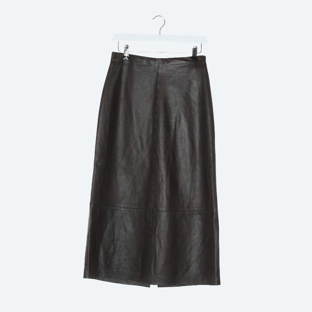 Image 1 of Leather Skirt 32 Dark Brown in color Brown | Vite EnVogue