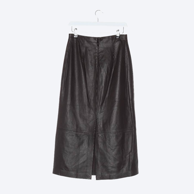 Image 2 of Leather Skirt 32 Dark Brown in color Brown | Vite EnVogue