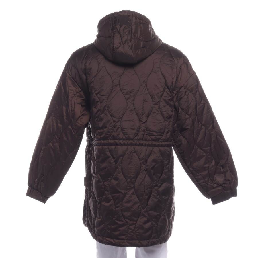 Image 2 of Quilted Coat S Dark Brown in color Brown | Vite EnVogue