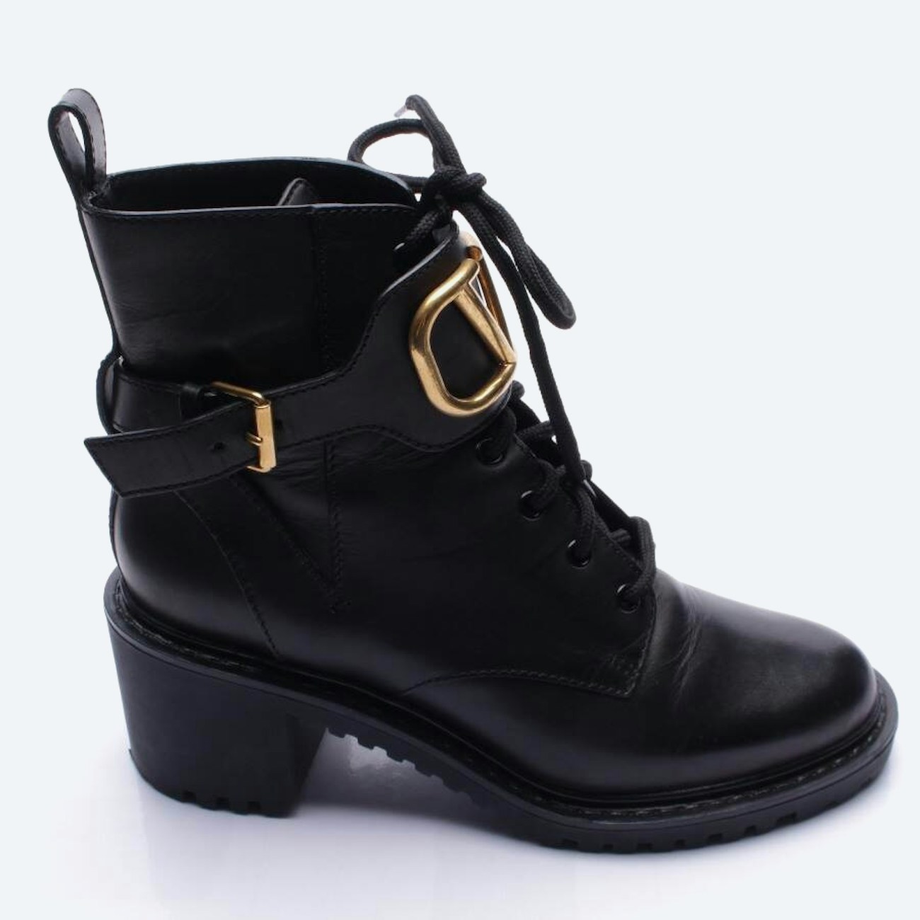 Image 1 of V-Logo Ankle Boots EUR 39 Black in color Black | Vite EnVogue