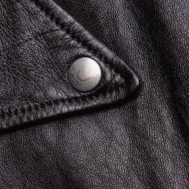 Image 4 of LeatherJacket 40 Dark Brown in color Brown | Vite EnVogue